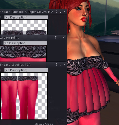 *HB* Babydoll Lace Leggings Gloves Creator Kit TGA Files Full Perm