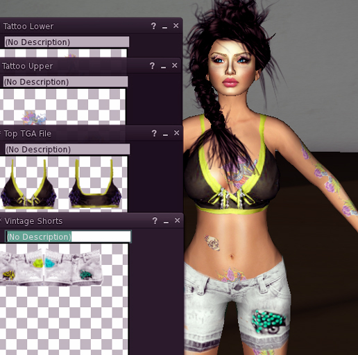*HB* Body Tattoo Colors Skulls Design TGA File Full Perm