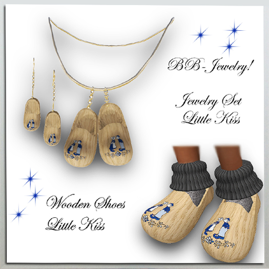 BB-Jewelry! Wooden Shoes Little Kiss