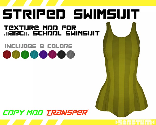 //RETIRED// SANCTUM_STRIPED SWIMSUIT MOD