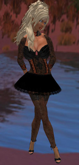Black Corset Set