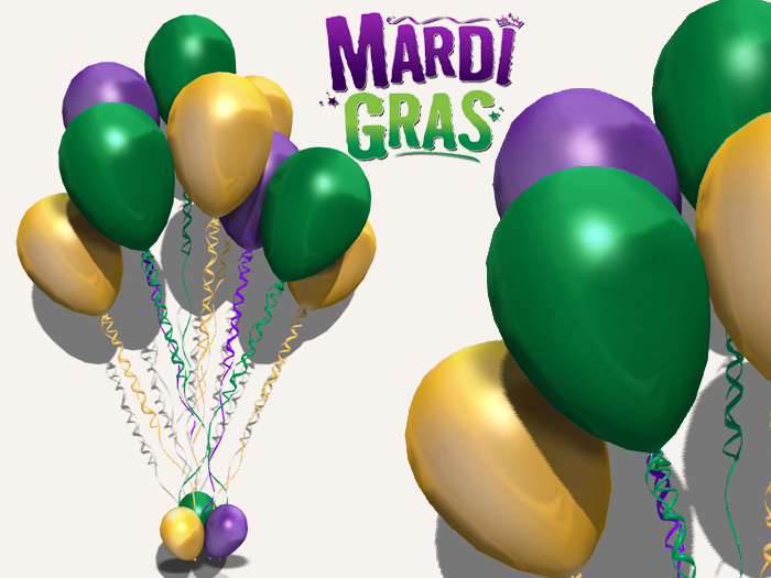 Mardi Gras Mesh Balloons (mod/copy)