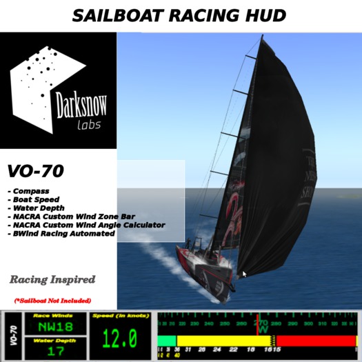 Volvo Open 70 (VO-70) Sailboat Racing HUD Carton