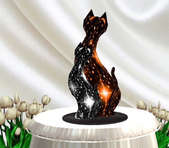 TWO WICKED CATS TIP JAR - ORANGE BLACK
