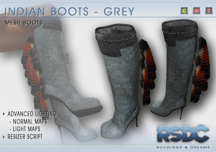 INDIAN BOOTS - GRAY