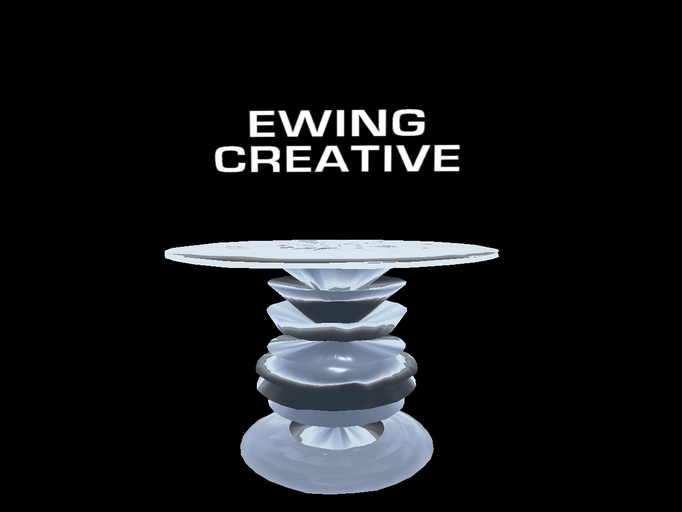 EWING CREATIVE - Chrystal Glass Table (FULL PERM SCULPTMAPS)