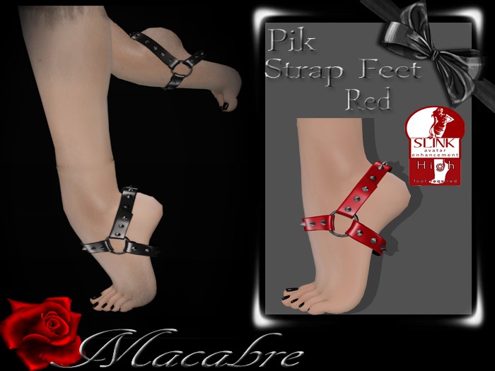+MC+Pik Strap Feet Red {Slink High Feet}