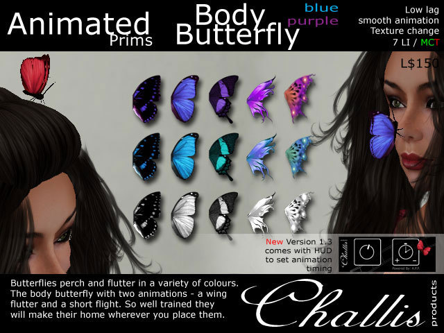 (Challis) Body Butterfly - Xmas - Green/Yellow (BOXED) (MC)