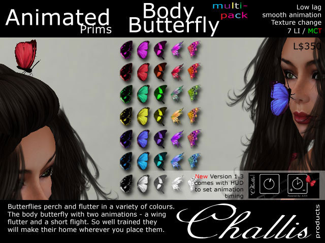 (Challis) Body Butterfly - All Colours - (DEMO)