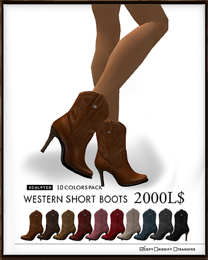 J's Western Short Boots (10Colors)