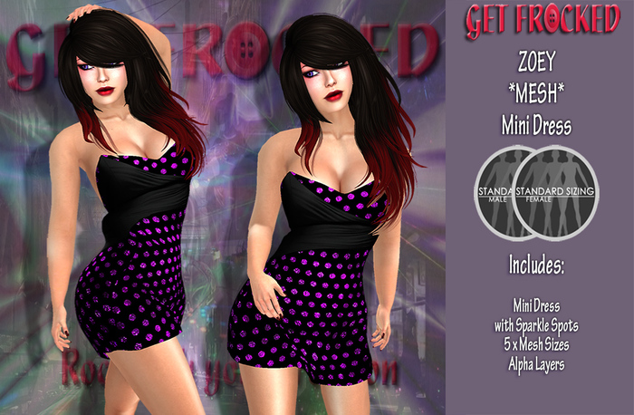 ZOEY Mesh Mini Dress - Purple 