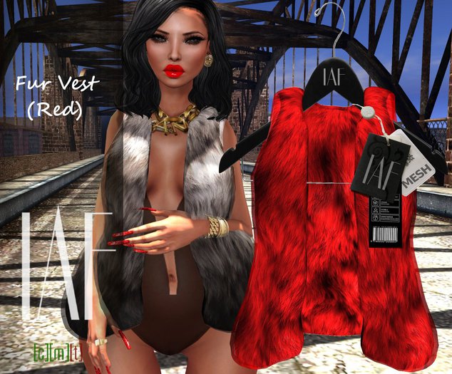IAF Fur Vest (Red)