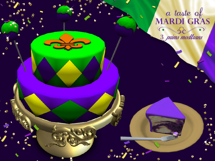 Mardi Gras Cake