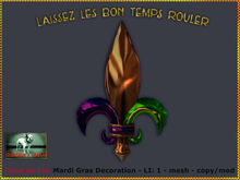 Bliensen + MaiTai - Fleur de Lis - Mardi Gras Ornament - Wall decor
