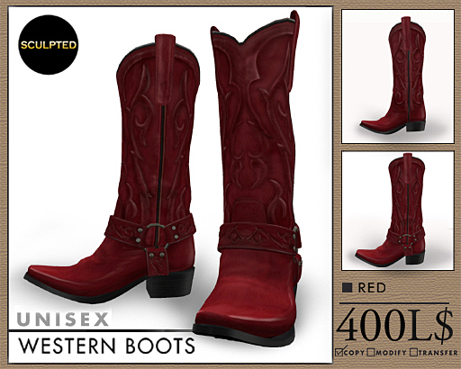 J's Western Boots Red