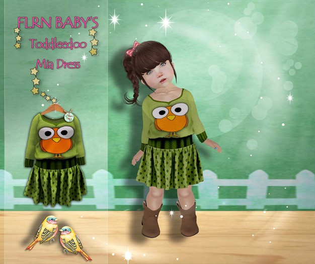 {FLRN Baby's} Mia Dress V1 Green