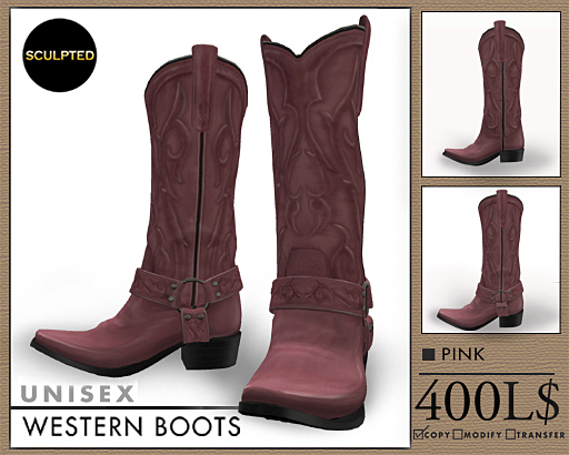 J's Western Boots Pink