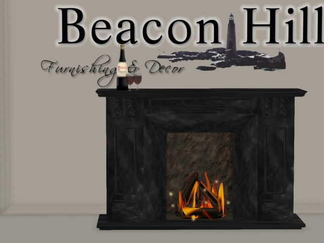 Beacon Hill - Black Marble Fireplace  (Mod except scripts)