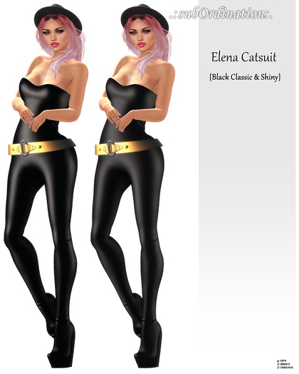.:subOrdination:. Elena Catsuit {Black Classic & Shiny}