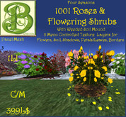 1001 Roses & Flowering Shrubs with 4 Seasons Texture Change Menu -1 Prim, Copy/Mod
