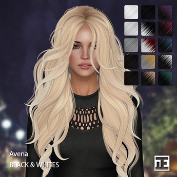 Second Life Marketplace - TRUTH HAIR Avena (Mesh Hair) - black & whites
