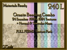 Ornate Beading Combo Beaded & Jewelled Seamless Textures Materials Ready Full Perms 1024x1024 Tileable 