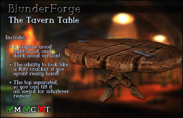BlunderForge : Tavern Table v1.0