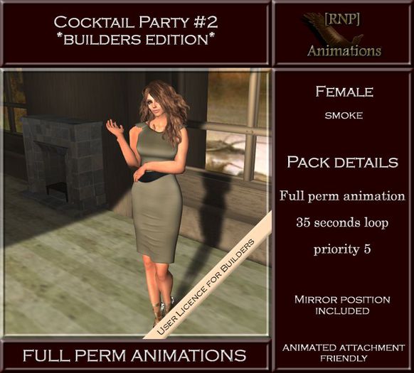 [RNP] Cocktail Party #2_Female - Smoke - Full Perm Animation