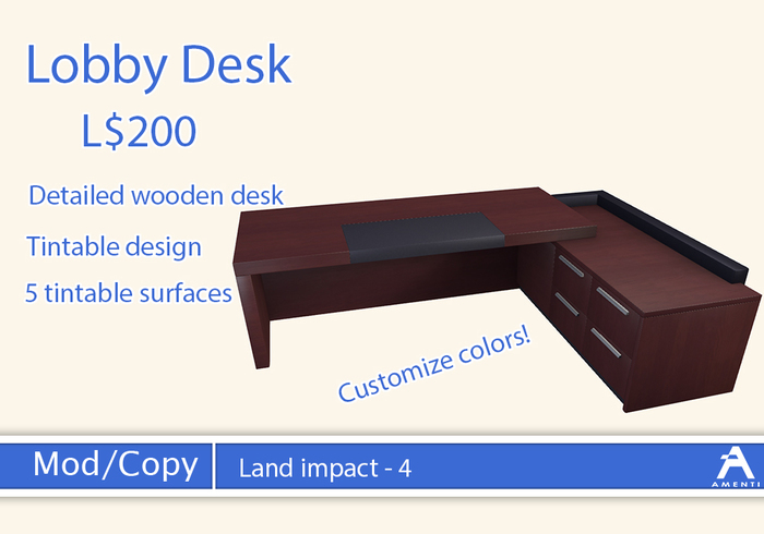 Amenti - Lobby Desk (box)