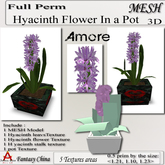 Fantasy China MESH Hyacinth Flower in a pot FULL PERM 0.5 prim!
