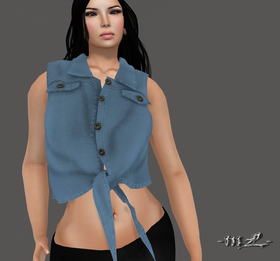 -mL- Dirty shirt  - Blue