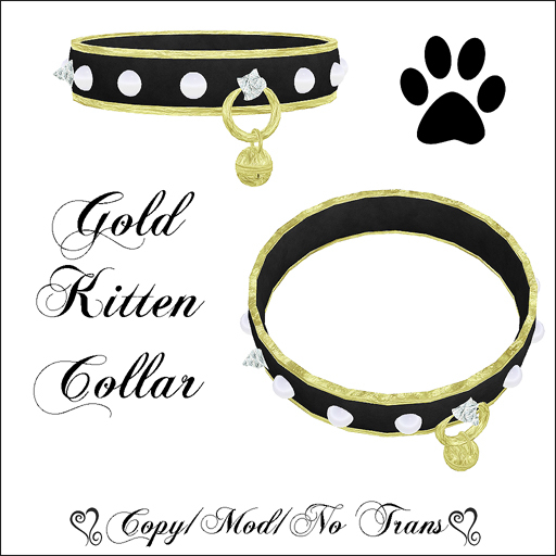 =>{CC}<= Gold Kitten Collar