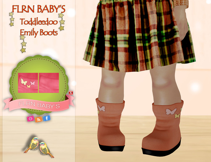 {FLRN Baby's} Emily Boots V1 Pink