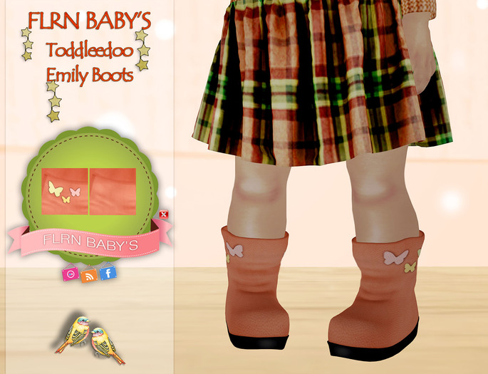 {FLRN Baby's} Emily Boots V1 Salmon