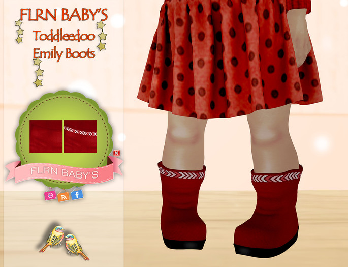 {FLRN Baby's} Emily Boots V2 Red