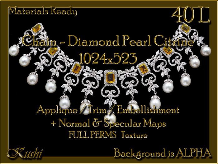 Chain Diamond Pearl Citrine 1024x523 Applique/Jewel/Embellishment/Trim with Alpha Full Perms Materials Ready