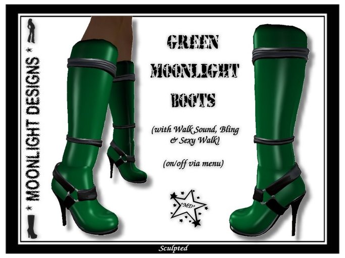 *MD* Green Moonlight Boots