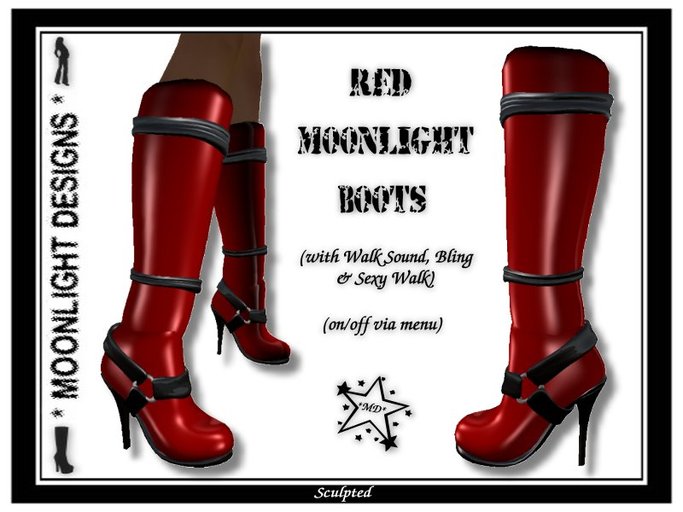 *MD* Red Moonlight Boots - SALE -