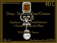 Drop Diamond Pearl Citrine 1024x523 Applique/Jewel/Embellishment/Trim with Alpha Full Perms Materials Ready