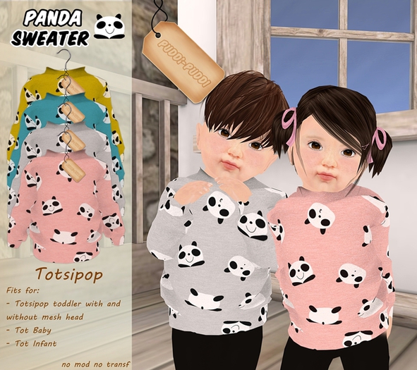 ::Puddi-Puddi:: Totsipop Panda Sweater