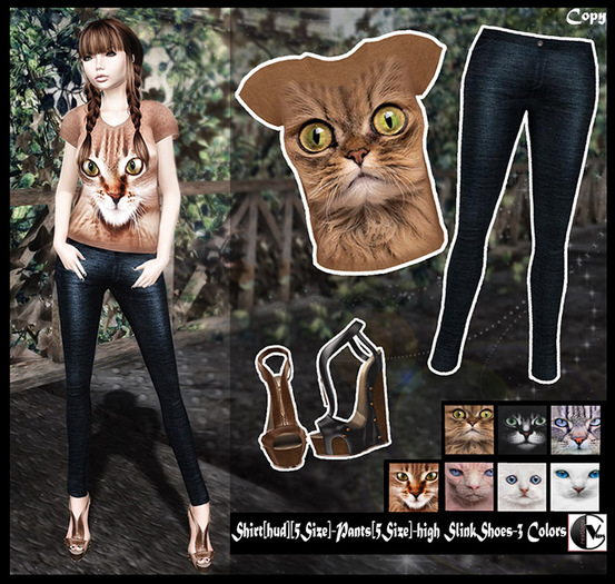 Second Life Marketplace - Female Outfit - Cats[Hud Option]Short