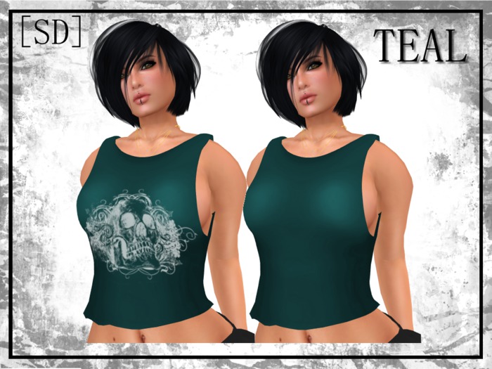 [SD] Ladies Mesh Tank Teal