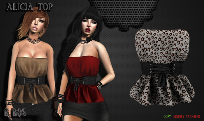 B BOS -Alicia Top-Leopard-