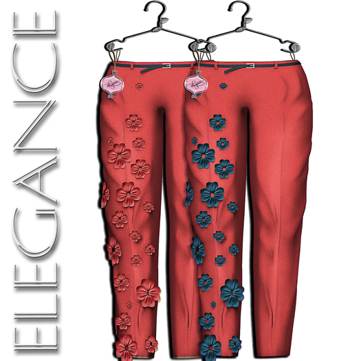 Elegance Boutique - Mesh Pants 2 Options - "Spring" - Red