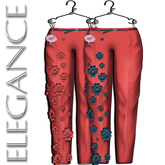 Elegance Boutique - Mesh Pants 2 Options - "Spring" - Red