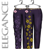 Elegance Boutique - Mesh Pants 2 Options - "Spring" - Purple