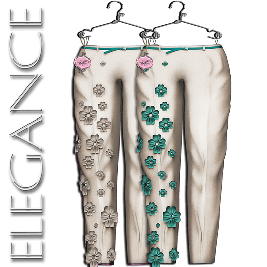 Elegance Boutique - Mesh Pants 2 Options - "Spring" - Ivory
