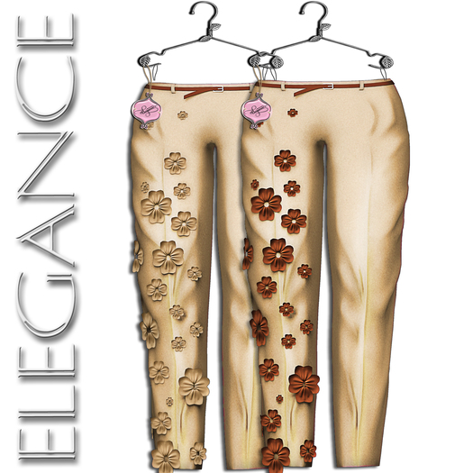 Elegance Boutique - Mesh Pants 2 Options - "Spring" - Cream