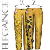 Elegance Boutique - Mesh Pants 2 Options - "Spring" - Ochre