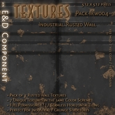 [IRW004] 7 512px Rusted Black Ribbed Sheet Metal Textures for Warehouse Garage Door Cargo Container by E&D ENGINEERING